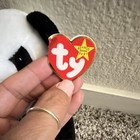 Ty Beanie Babies Fortune Panda Bear Plush Black & White w/ Red Ribbon 1997 — photo 2