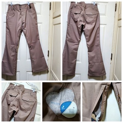 Holden Pants Women Medium Beige Ski Snow Snowboard Vented Lined Winter Flare