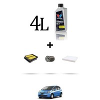 Hoffcar Servicekit 3 Filter Und 4L ÖL FüR Honda Jazz II 1.3 63KW Ab 2002