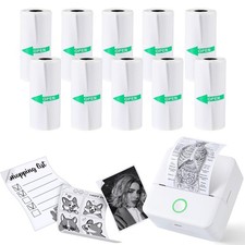 10 Rolls Print Pods 57x25mm Inkless Self-Adhesive Thermal Mini Printer Paper