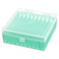 Freezer Tube Box 100 Places Rack for 1.5/1.8/2ml Microcentrifuge Tubes Green