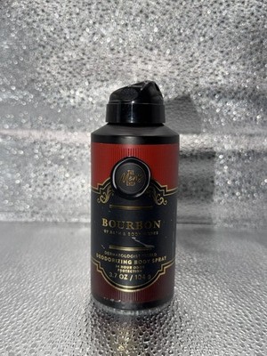 Bath & Body Works Bourbon Men's Deodorizing Body Spray 3.7 oz, 24 Hour