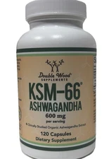 Double Wood Supplements - KSM-66 - Ashwagandha - 600mg - 240ct |EXP 04/2027|
