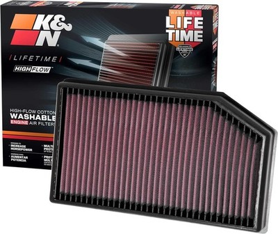 High-Flow Original Lifetime Engine Air Filter: Increase Power: Premium, Washable