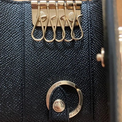 Coach Key Case 5-Ring Leather Condition Gift Box Edging | eBay