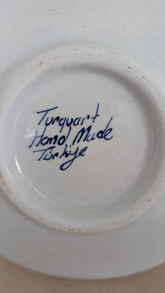 Plato Cerámico Azulejo Turco Iznik Siglo XVI Hecho a Mano - Turquesa Tulipán Jardín 18 cm Foto 3 de 4