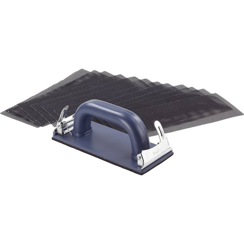 Set de meuleuses à main kwb 484250 bloc de ponçage manuel et abrasifs pour plaque de plâtre