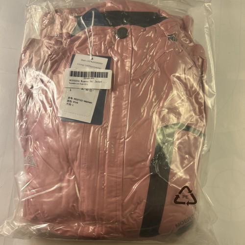 New MOERDENG Women's Waterproof Ski Jacket Warm Winter Snow Coat Pink Size L - Picture 2 of 8