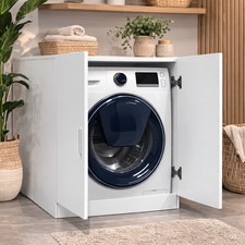 Waschmaschinenschrank Weiß Badschrank Waschmaschine Unterschrank B-WARE