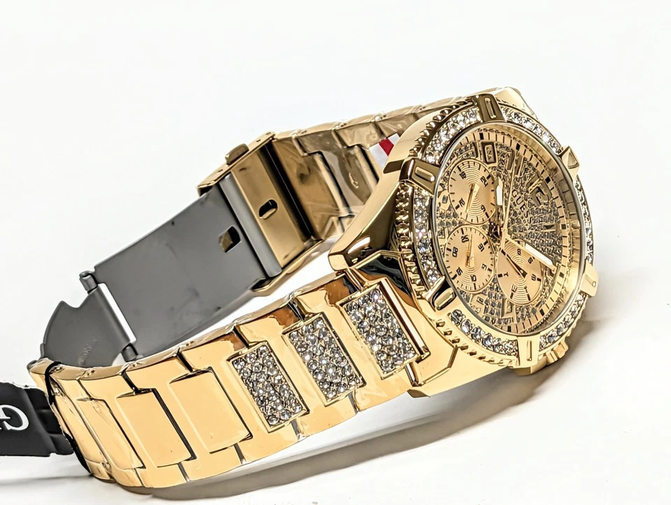GUESS Mens Watch W0799G2 Gold Tone Multi-function crystals NEW - image 4 of 4