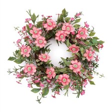 Melrose Mixed Pincushion Floral Wreath 22"D