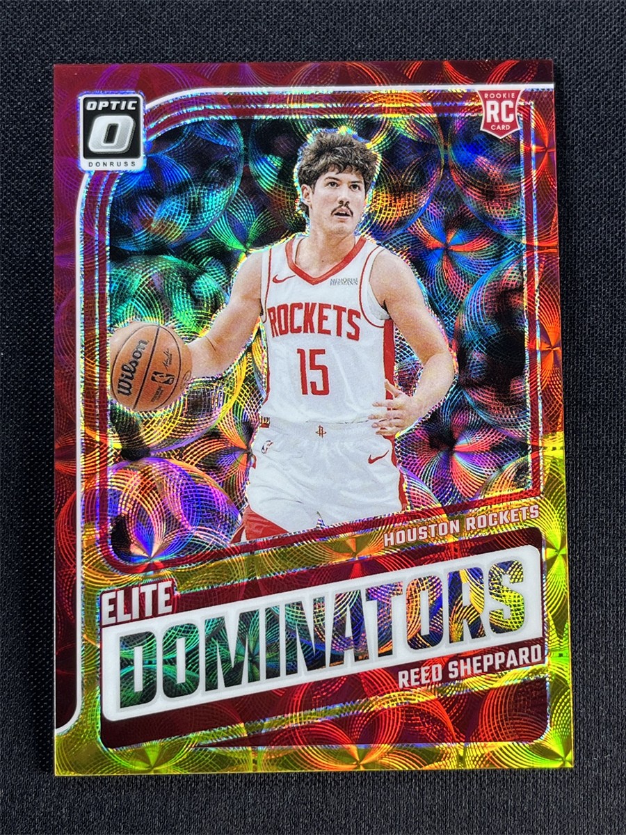 2024-25 Donruss Optic Reed Sheppard #5 Elite Dominators RC Red Gold Choice /99
