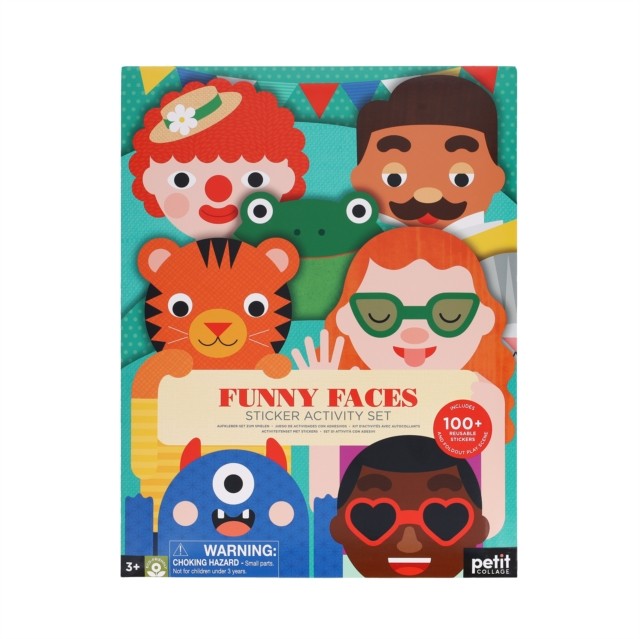 Sticker Activity Set Funny Faces by Petit Collage 9781797229331