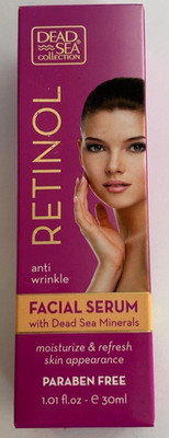 New Dead Sea Collection Retinol Anti-Wrinkle Facial Serum Dead Sea Minerals 30mL