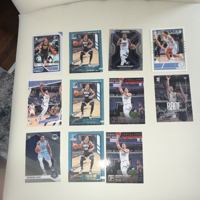 Panini Desmond Bane Rookie 11-Card Lot Memphis Grizzlies 2020-21 Prizm/Select