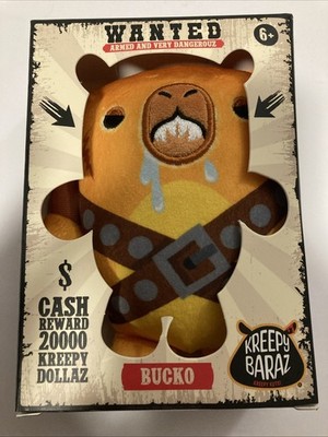Kreepy Baraz  BUCKO plush toy Capybara 6'' tall NIB