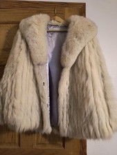 Vintage Finland Blue Fox Fur Coat Size Large
