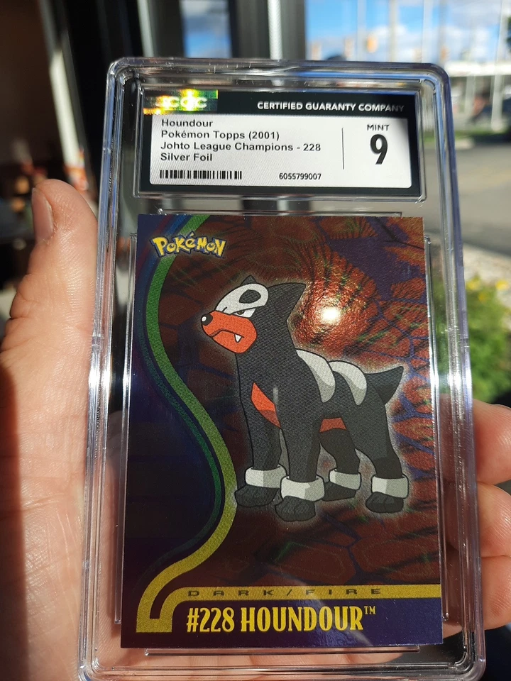 Houndour Johto League Champions Cgc 9 Mint Silver Foil 2001 Topps psa 228 Card - Image 3 of 4