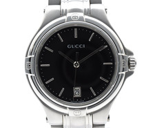 【NEAR MINT】Vintage Gucci 9040M Black Dial 35mm Quartz Men's Watch From JAPAN