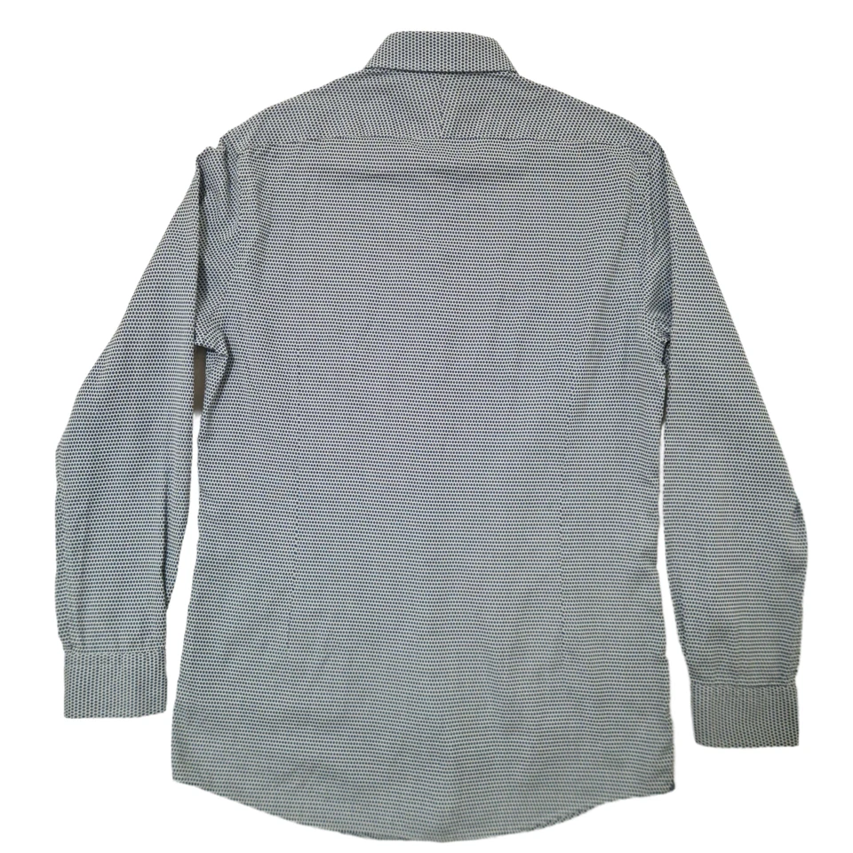 Camisa de Vestir Charles Tyrwhitt M 16/35 Azul Extra Slim Fit Circle Dot Pattern - Imagen 4 de 4