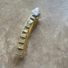 Gold Rhinestone Beaded Hair Clip Barrette Met...