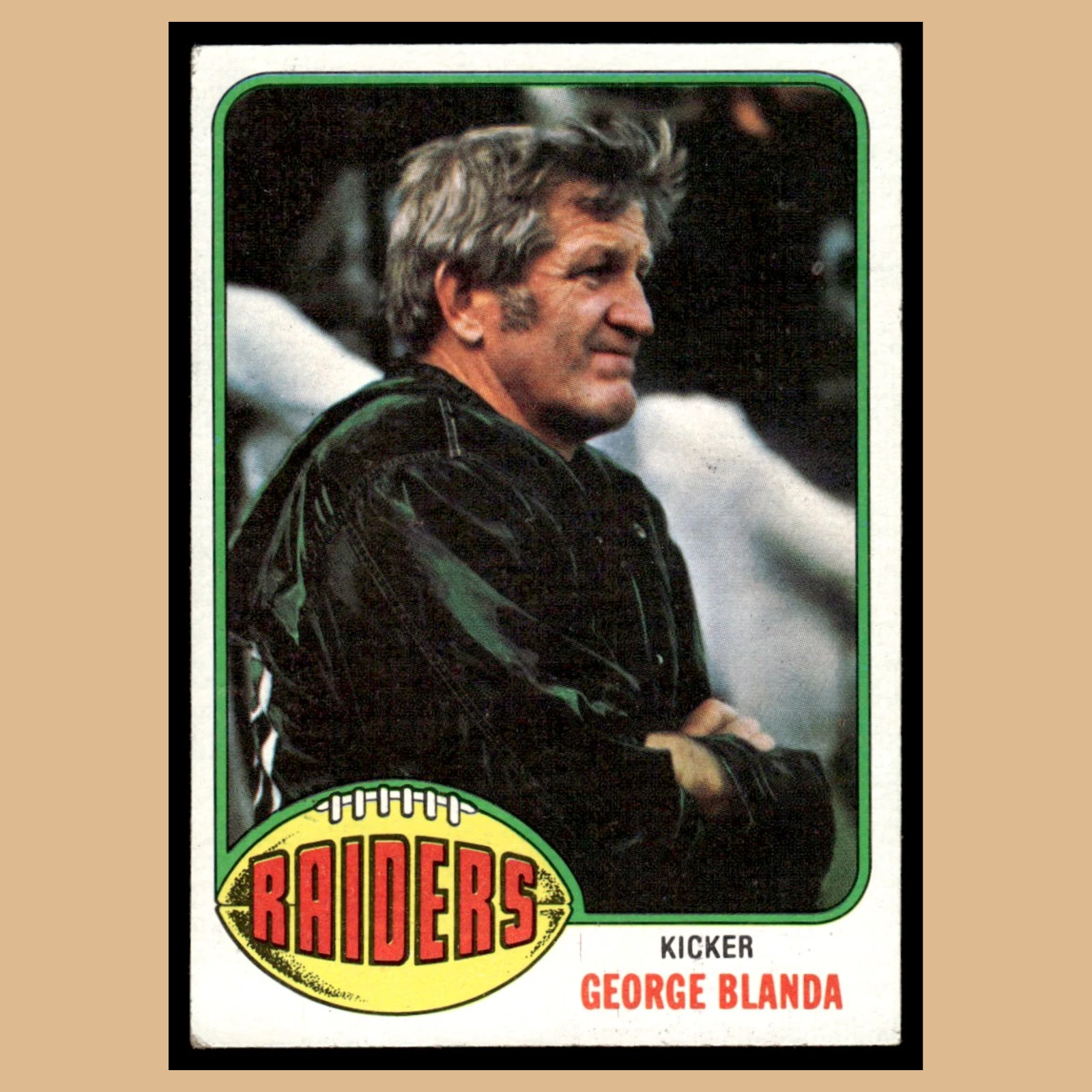 George Blanda #355 1976 Topps Oakland Raiders Football Card NFL EX