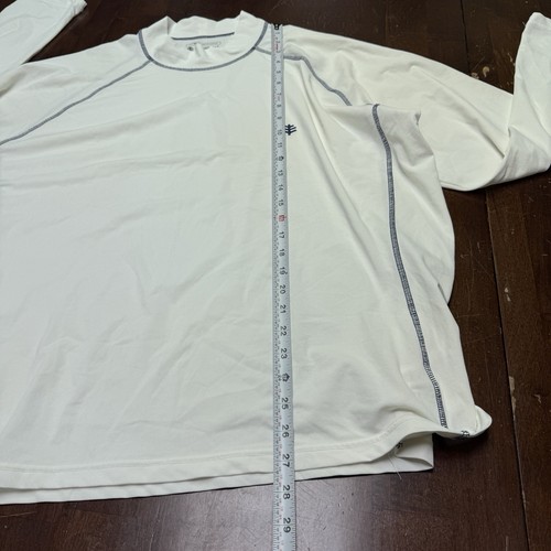 Coolibar Men 2XL Sun Shirt UV 50 Protection Long Sleeve Shirt Bathing, White - Picture 7 of 7