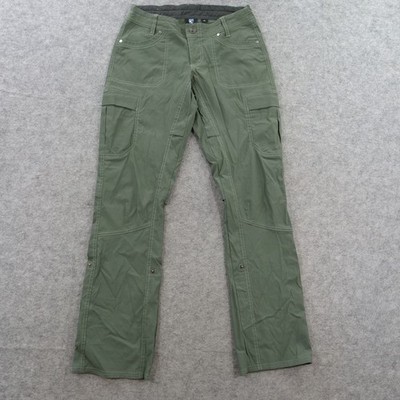 Kuhl Pants Womems 4 Green Cargo Pockets Splash Roll Up Hiking Outdoors Mid Rise