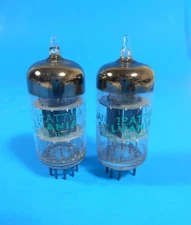 Pair of Sylvania 12AT7 JAN  12AT7WA Black Plate Preamp Tubes Tested