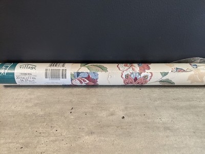 Village Wallpaper Wallcovering FLOWER Design Pink Double Roll Vinyl Prepasted