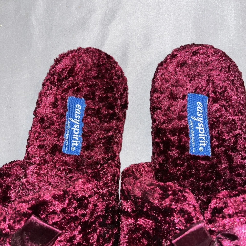 easy spirit zapatillas grandes (8-9) mujer slip-ons granate con lazo Foto 2 de 4