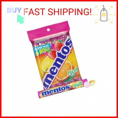 Mentos Fruit Chewy Mint Candy Roll, Mixed Fruit Flavors, Valentine's Day Candy f