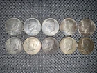 1966-1968 Kennedy Half Dollar 50c 40% Silver 10 Coins