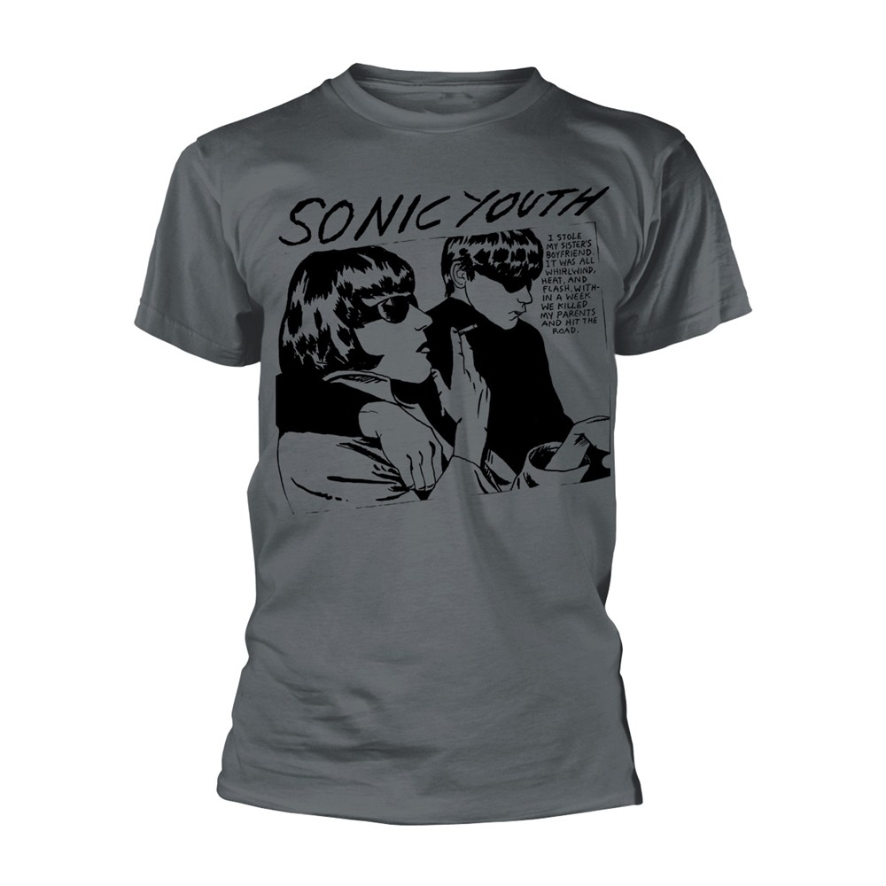 ОБЛОЖКА альбома SONIC YOUTH - GOO УГОЛЬНО-СЕРАЯ СЕРАЯ футболка среднего размера 4690₽