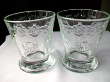 2 LA ROCHERE VERSAILLES DOUBLE OLD-FASHIONED SHELL AND SCROLLS 8 oz.