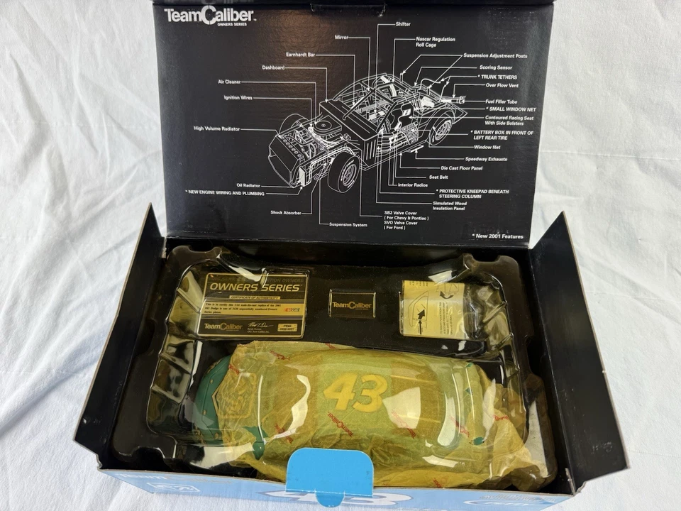 Dodge 2001 Petty Enterprises azul #43 1/24 equipo calibre propietarios Nascar diecast Foto 4 de 4