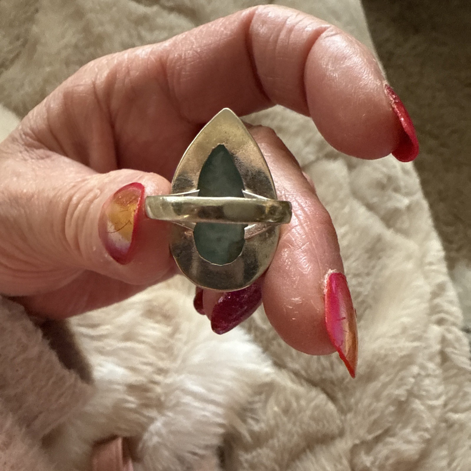 Larimar 925 Silver Ring - image 3