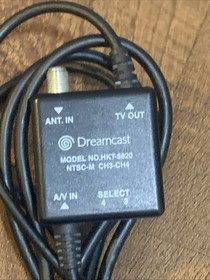 OEM Sega Dreamcast RF RFU Switch Adapter Antenna Cable Cord Model HKT-8820