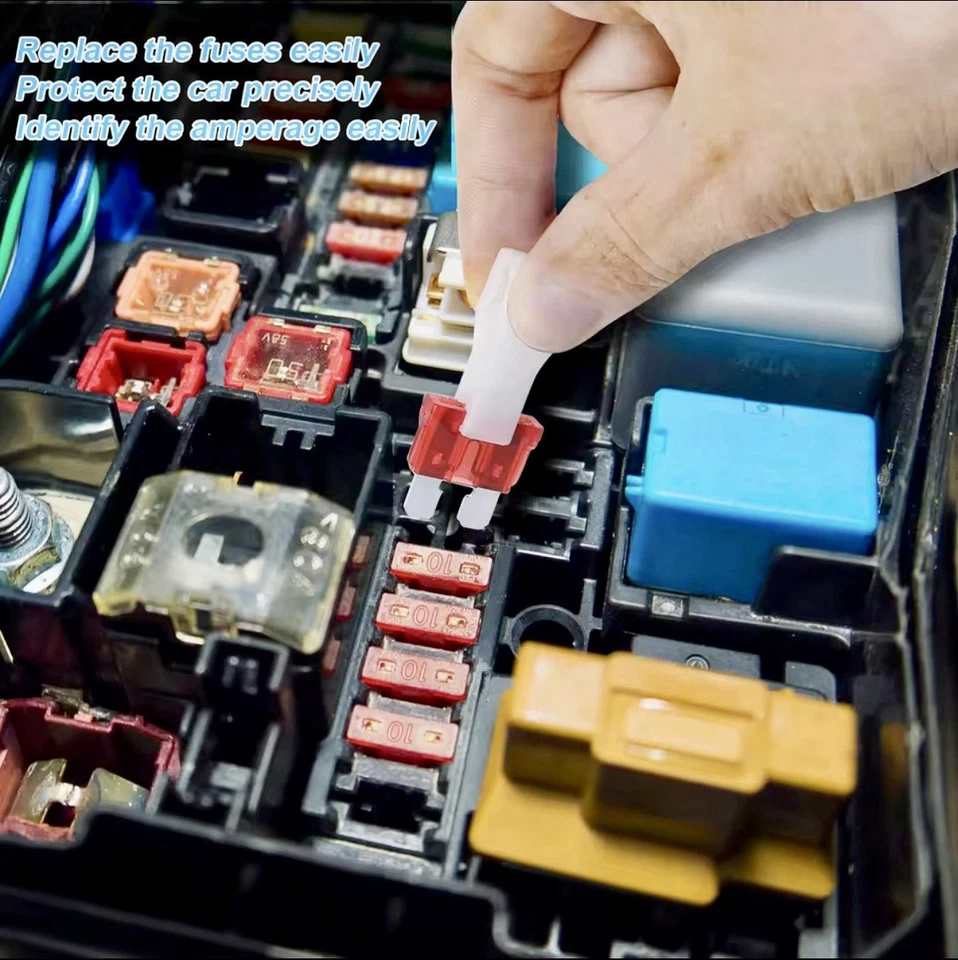 KIT 120 FUSIBILI LAMELLARI DA 5A A 30A SCATOLA AUTO MOTO RICAMBIO CON ESTRATTORE - Immagine 3 di 4