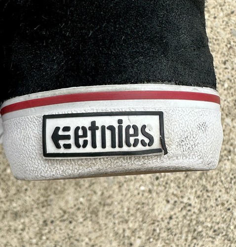 Zapatos de skate Etnies Barge LS corte bajo para hombre talla 9 ropa deportiva negros/grises - Imagen 17 de 18