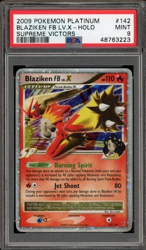 Pokemon Blaziken FB Lv.X Supreme Victors Holo Ultra Rare #142 PSA 9 Mint