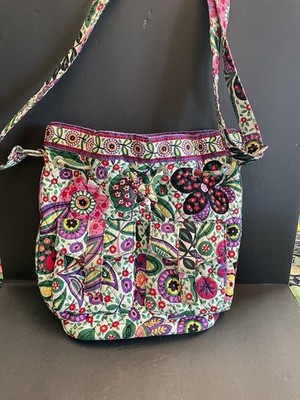 Vera Bradley  Viva La Vera  Pattern Quick Draw Bucket Tote Bag Purse