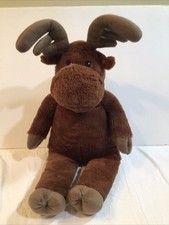 Ikea Gemytlig Moose Plush Stuffed Animal Toy 27” Sewn Eyes Discontinued - EUC