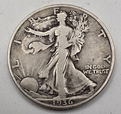 1936-D  50C *SILVER*  Walking Liberty Half Dollar   GREAT WAY TO BUY SILVER