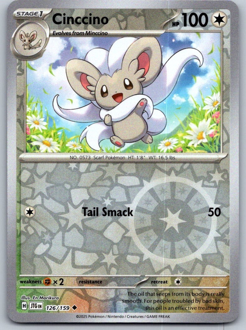 Cinccino 126/159 Uncommon Journey Together Pokemon Reverse Holo Near Mint