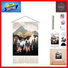 Boho Macrame Wall Hanging Tapestry Decor Art Wild Goose Sun Mountain 35x60cm 1PC