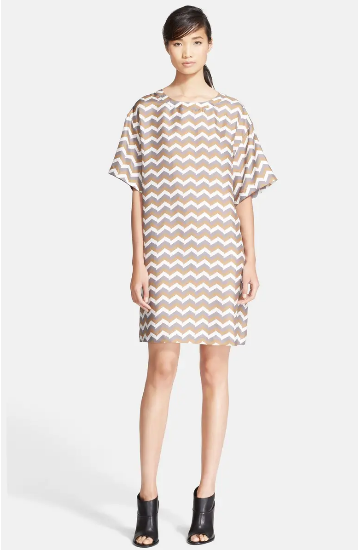 gold and white chevron dress * NWT rag & bone 'Chester' Print Silk Dress, Size 4 category:clothing