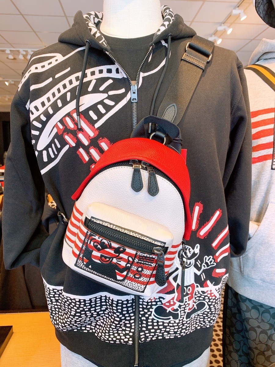 NWT Coach Disney Mickey Mouse X Keith Haring Small West  display picture 1
