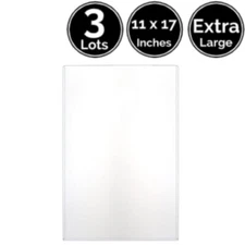 3 Lots 11 x 17 INCH Extra Large Size Rigid Plastic Protector Sleeve For Poster