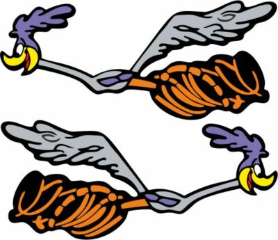 2x65cm Roadrunner USA Muscle Car STICKER AUFKLEBER - V8 Tuning oldschool 